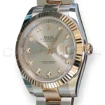 Rolex DateJust 41 Sundust Diamond Dial fluted bezel 126331 Excellent Condition full set with box and papers available at Calibre24 Luxury Watches Perth Australia