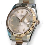 Rolex DateJust 41 Sundust Diamond Dial fluted bezel 126331 Excellent Condition full set with box and papers available at Calibre24 Luxury Watches Perth Australia