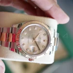 Rolex DateJust 41 Sundust Diamond Dial fluted bezel 126331 Excellent Condition full set with box and papers available at Calibre24 Luxury Watches Perth Australia