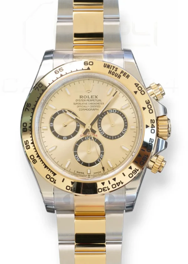 Rolex Daytona Two Tone Champagne Dial 126503 Brand New Unworn 2025 Factory Stickered full set with box and papers for sale at Calibre24 Luxury Watches Perth Australia