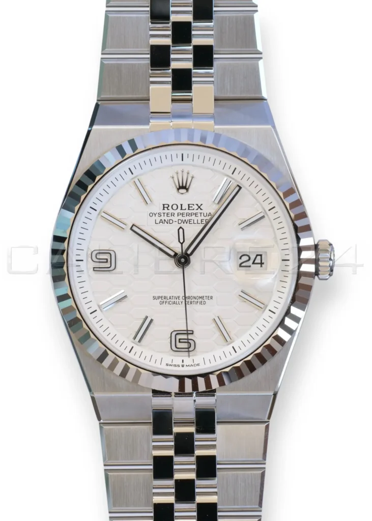Rolex Land‑Dweller 40 127334 white Dial Brand New Unworn 2025 New Release Model full set with box and papers available at Calibre264 Luxury Watches Perth Australia