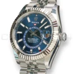 Rolex Sky Dweller Blue Dial 336934 Fluted Bezel Jubilee Bracelet Brand New 2026 full set with box and papers available at Calibre24 Luxury Watches Perth Australia