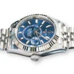 Rolex Sky Dweller Blue Dial 336934 Fluted Bezel Jubilee Bracelet Brand New 2026 full set with box and papers available at Calibre24 Luxury Watches Perth Australia