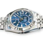Rolex Sky Dweller Blue Dial 336934 Fluted Bezel Jubilee Bracelet Brand New 2026 full set with box and papers available at Calibre24 Luxury Watches Perth Australia