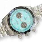 Tudor Black Bay Chrono Flamingo Blue Turqoise Dial M79360N Brand New 2025 full set with box and papers for sale at Calibre24 Luxury Watches Perth Australia