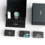 Tudor Black Bay Chrono Flamingo Blue Turqoise Dial M79360N Brand New 2025 full set with box and papers for sale at Calibre24 Luxury Watches Perth Australia