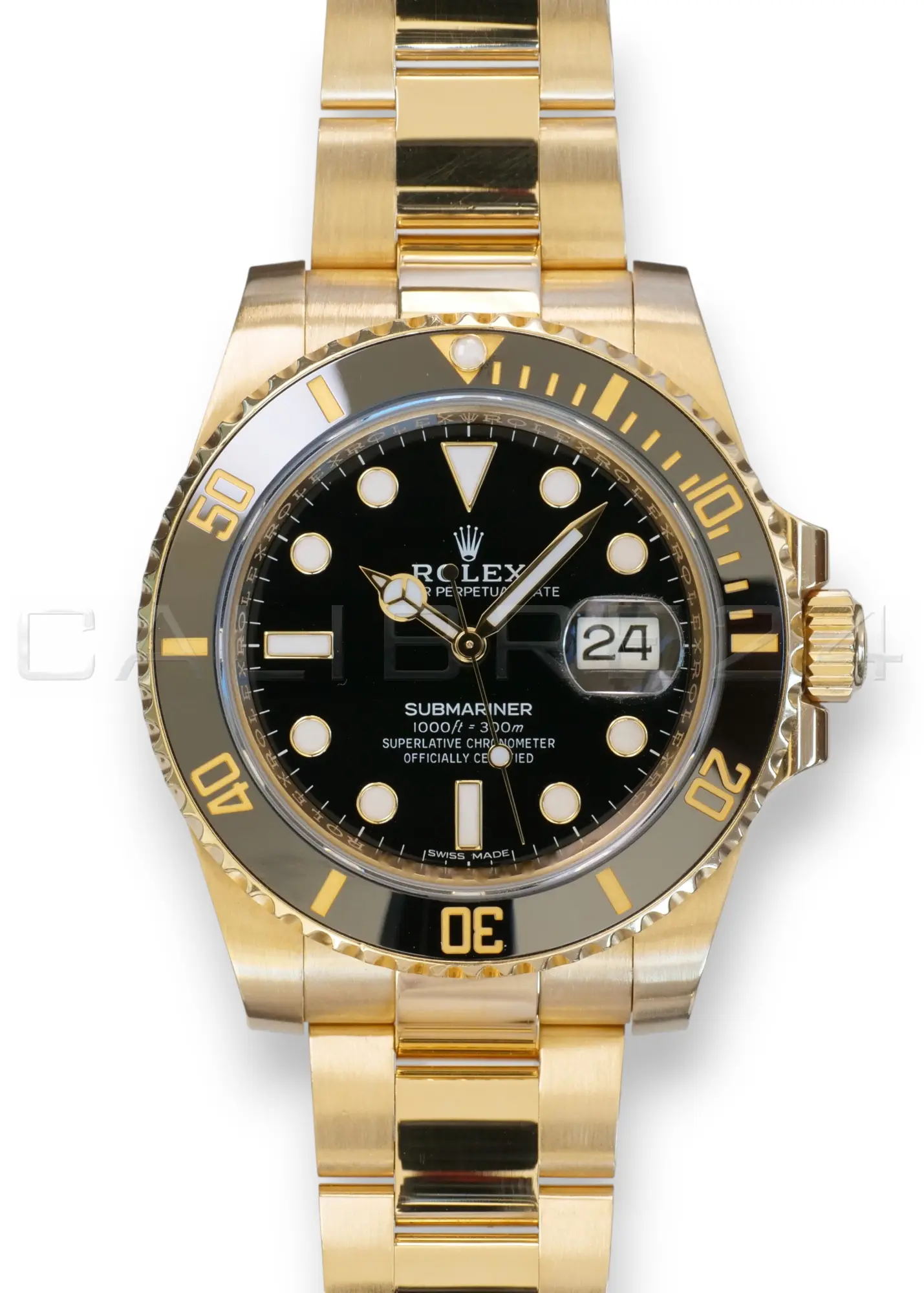 Rolex Submariner Date Yellow Gold 116618LN Excellent Condition 2019 full set with box and papers available at Calibre24 Luxury Watches Perth Australia