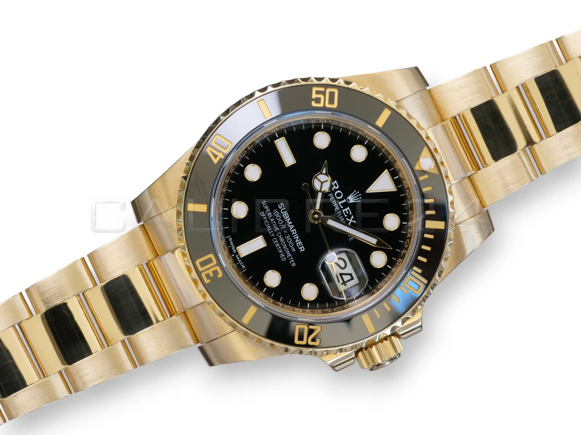 Rolex Submariner 40 Yellow Gold 116618LN Excellent Condition 2019 full set with box and papers available at Calibre24 Luxury Watches Perth Australia
