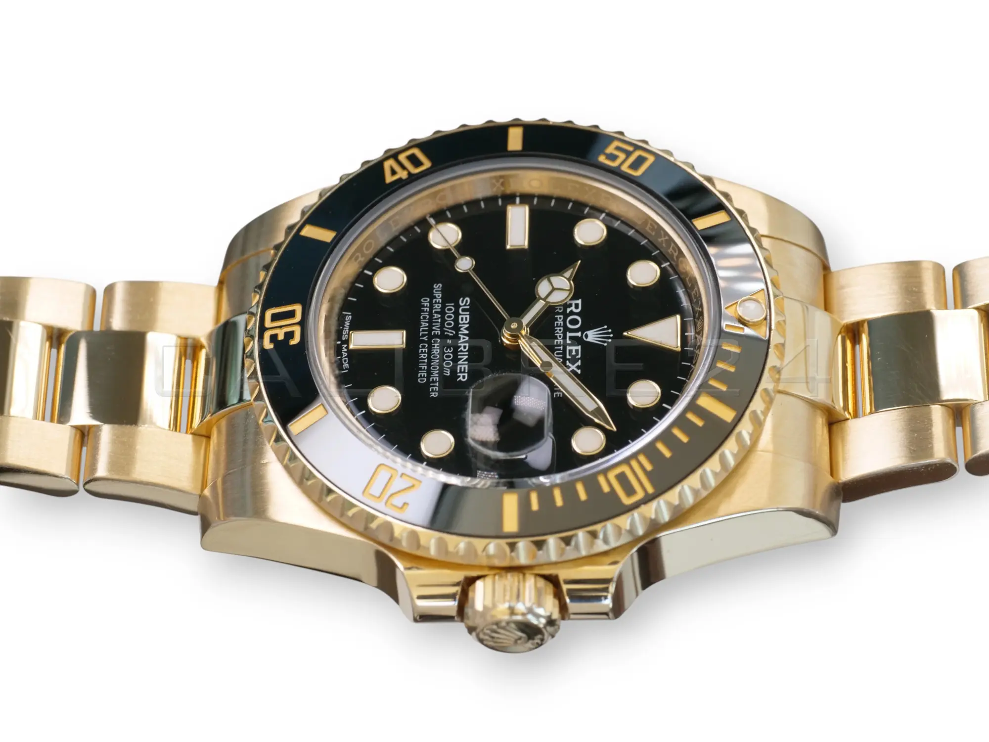 Rolex Submariner 40 Yellow Gold 116618LN Excellent Condition 2019 full set with box and papers available at Calibre24 Luxury Watches Perth Australia
