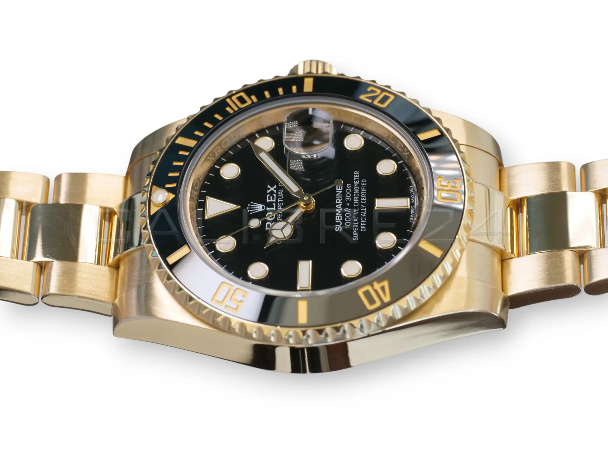 Rolex Submariner 40 Yellow Gold 116618LN Excellent Condition 2019 full set with box and papers available at Calibre24 Luxury Watches Perth Australia