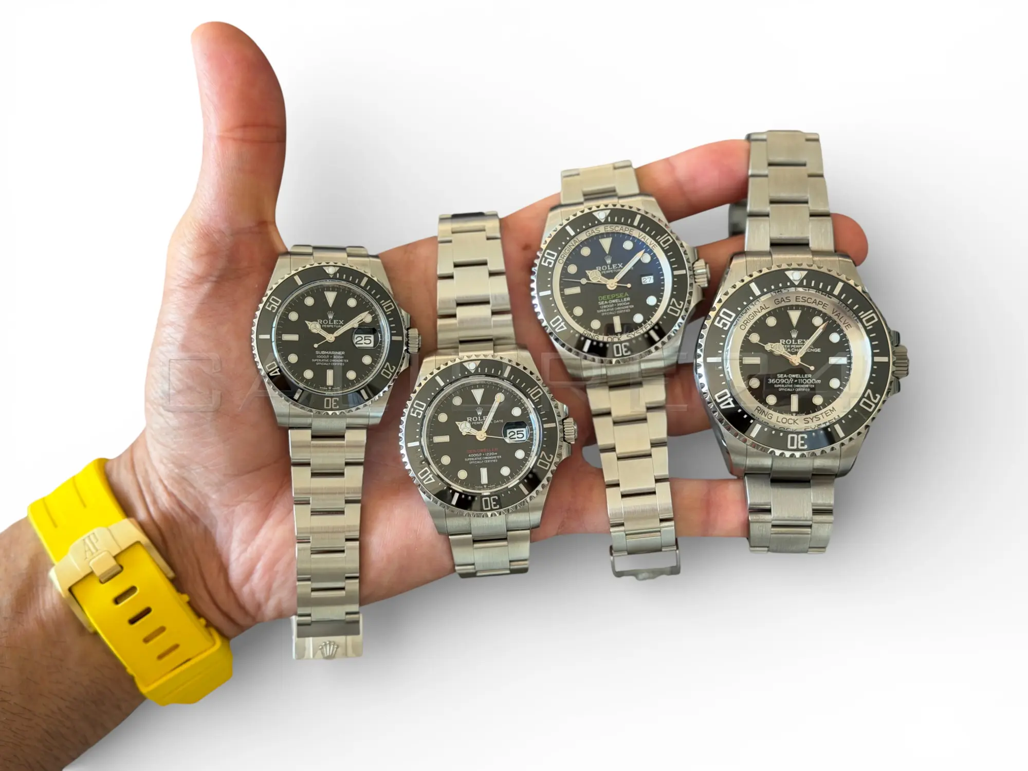 Rolex Submariner vs Rolex Sea Dweller vs Rolex Deep Sea James Cameron vs Rolex Deepsea Challenge Calibre24 review and comparison 10