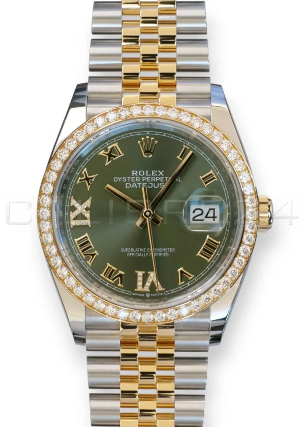 Rolex Datejust 36 126283RBR Olive Green Dial Jubilee bracelet 2026 Brand New Unworn full set with box and papers available at Calibre24 Luxury Watches Perth Australia 11