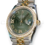 Rolex Datejust 36 126283RBR Olive Green Dial Jubilee bracelet 2026 Brand New Unworn full set with box and papers available at Calibre24 Luxury Watches Perth Australia 11