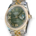 Rolex Datejust 36 126283RBR Olive Green Dial Jubilee bracelet 2026 Brand New Unworn full set with box and papers available at Calibre24 Luxury Watches Perth Australia 11