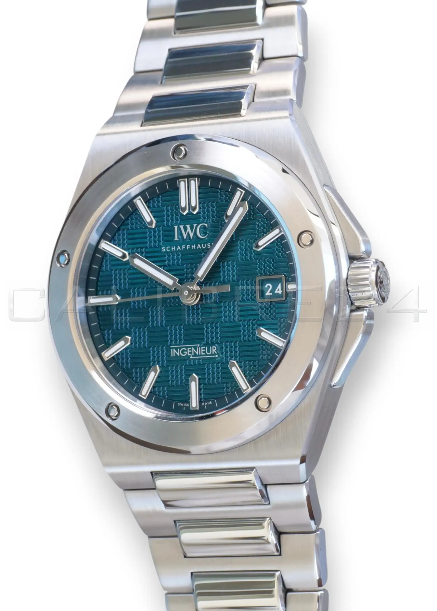 IWC Ingenieur 40 Aqua Blue IW328903 Dial Mint Condition 2025 Full set with Box and Papers for sale at Calibre24 Perth Australia