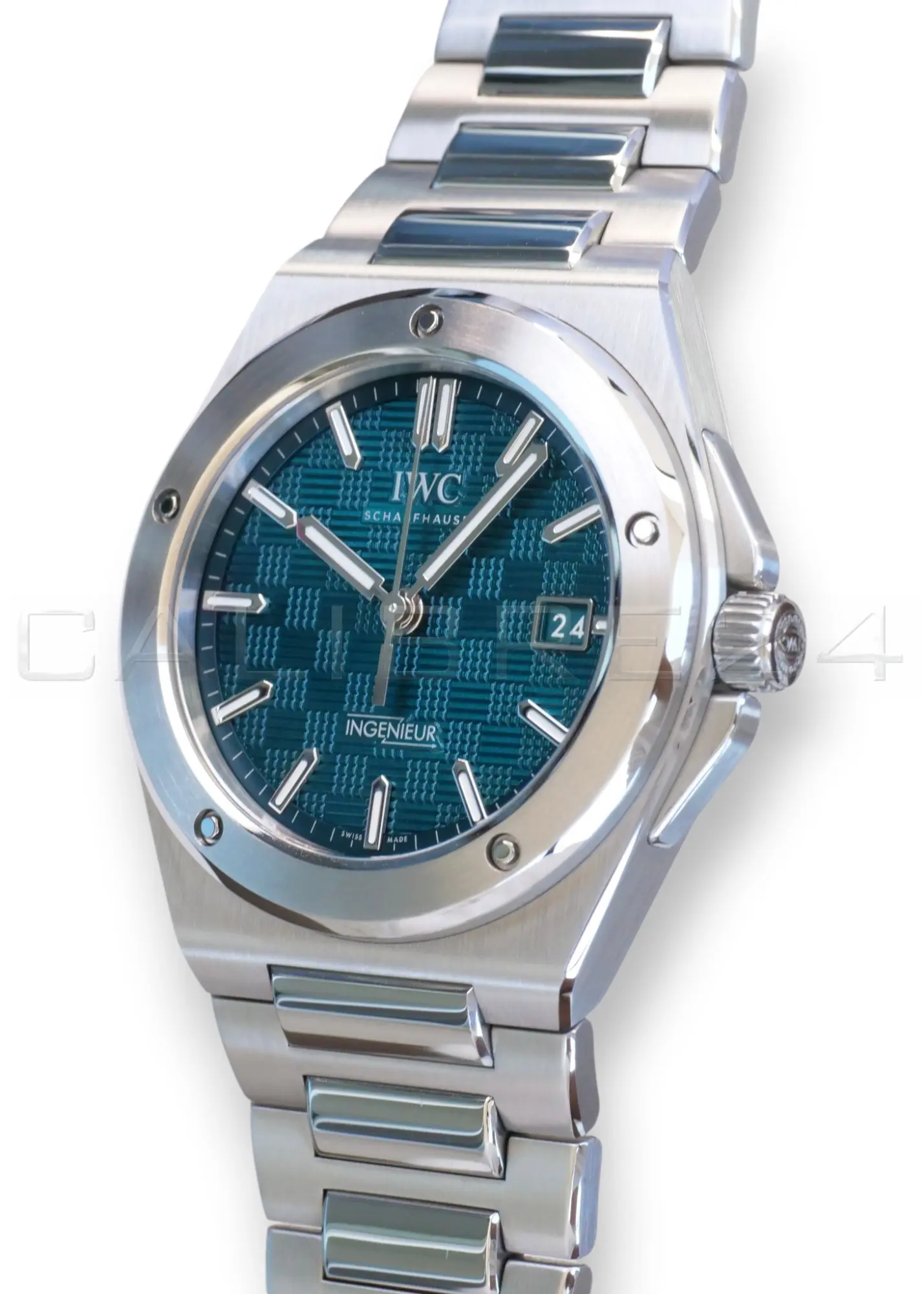 IWC Ingenieur 40 Aqua Blue IW328903 Dial Mint Condition 2025 Full set with Box and Papers for sale at Calibre24 Perth Australia