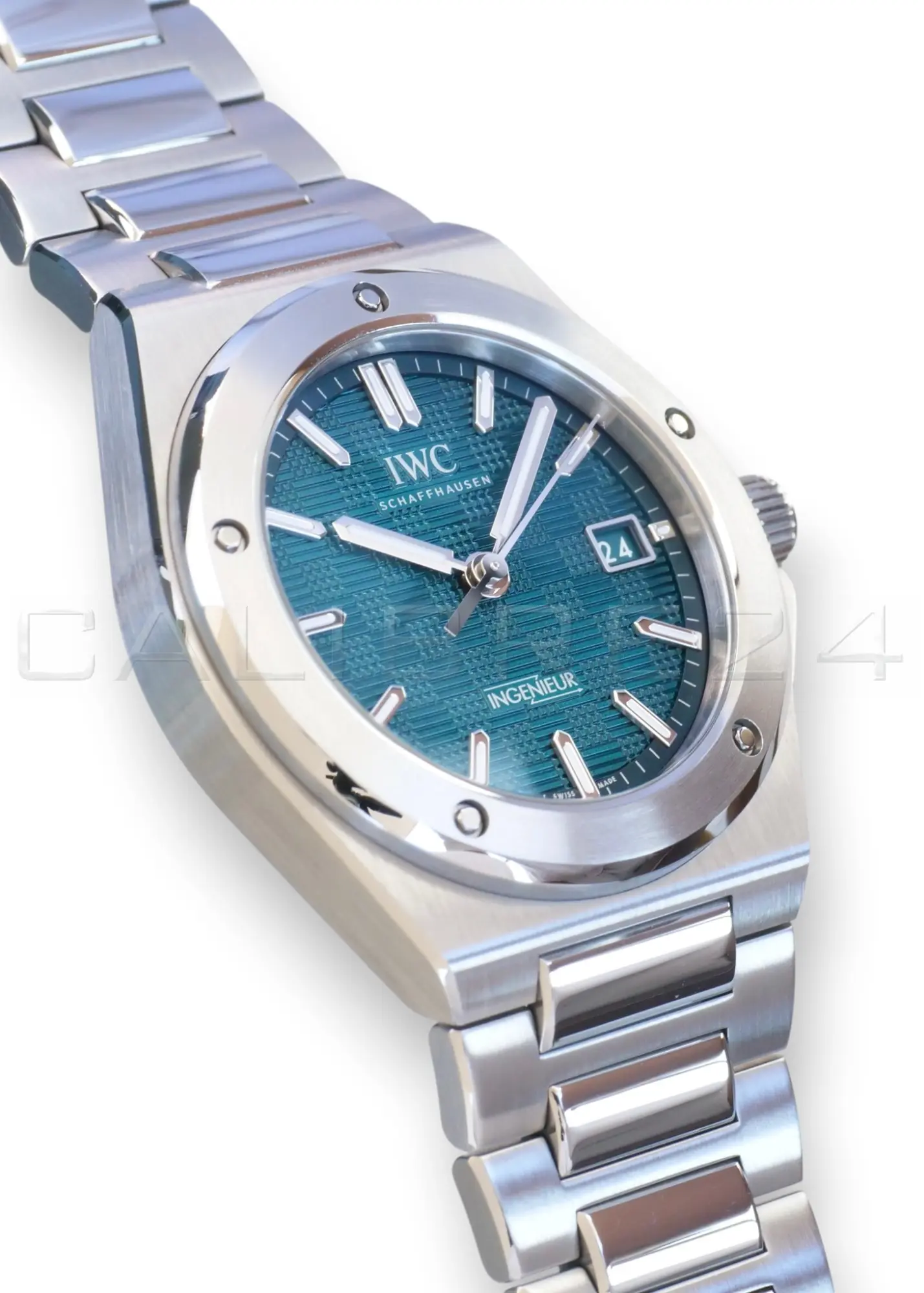 IWC Ingenieur 40 Aqua Blue IW328903 Dial Mint Condition 2025 Full set with Box and Papers for sale at Calibre24 Perth Australia
