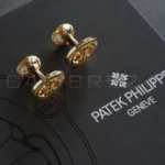 Patek Philippe Calatrava Cuff Links in Yellow Gold Brand new with Original Boxes available at calibre24 Perth Australia