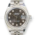 Rolex Lady-Datejust 28 279384RBR diamond RBR Bezel Jubilee Bracelet Mint 2021 full set with box and papers available at Calibre24 Luxury Watches Perth Australia