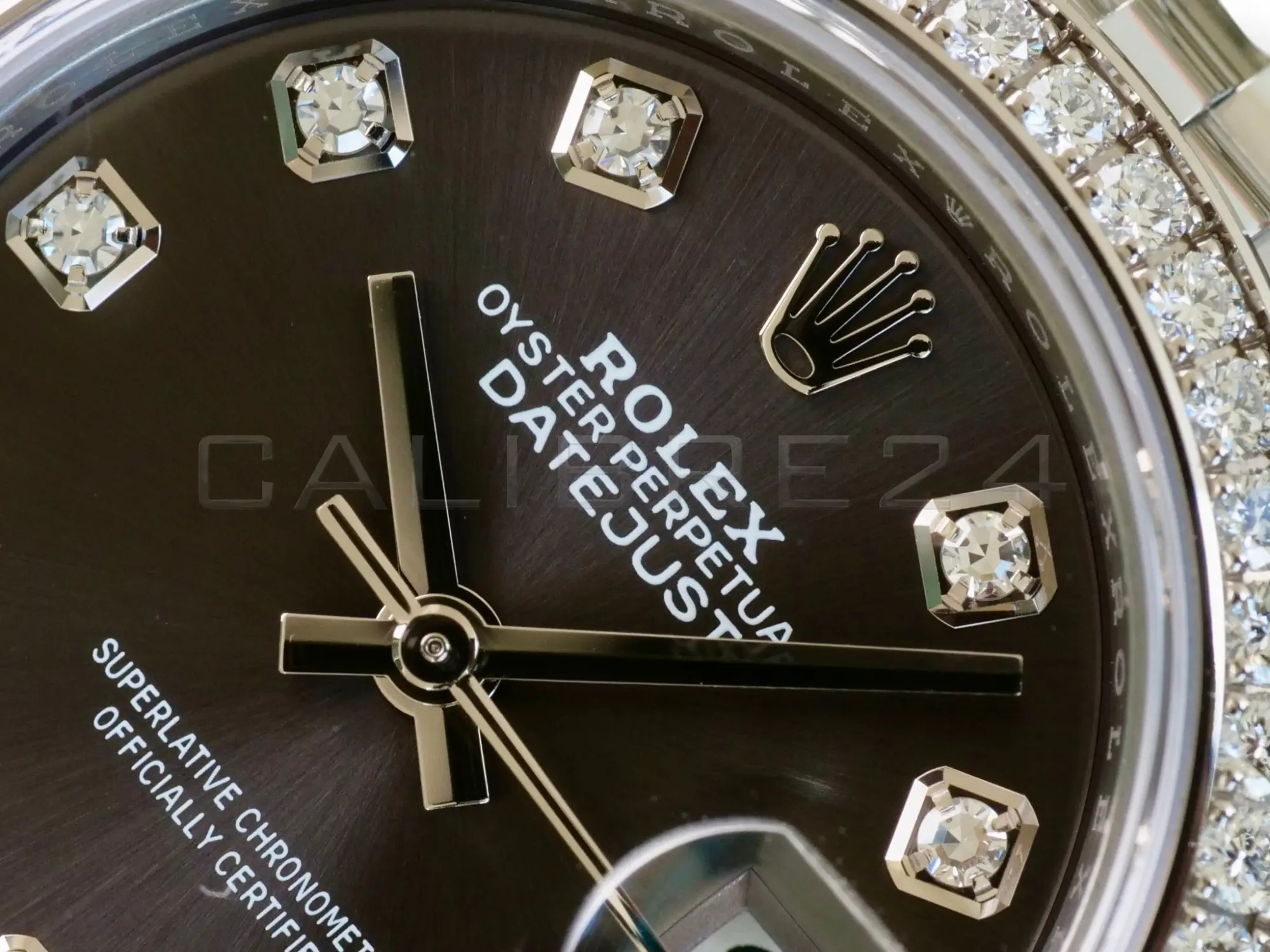 Rolex Lady-Datejust 28 279384RBR diamond RBR Bezel Jubilee Bracelet Mint 2021 full set with box and papers available at Calibre24 Luxury Watches Perth Australia