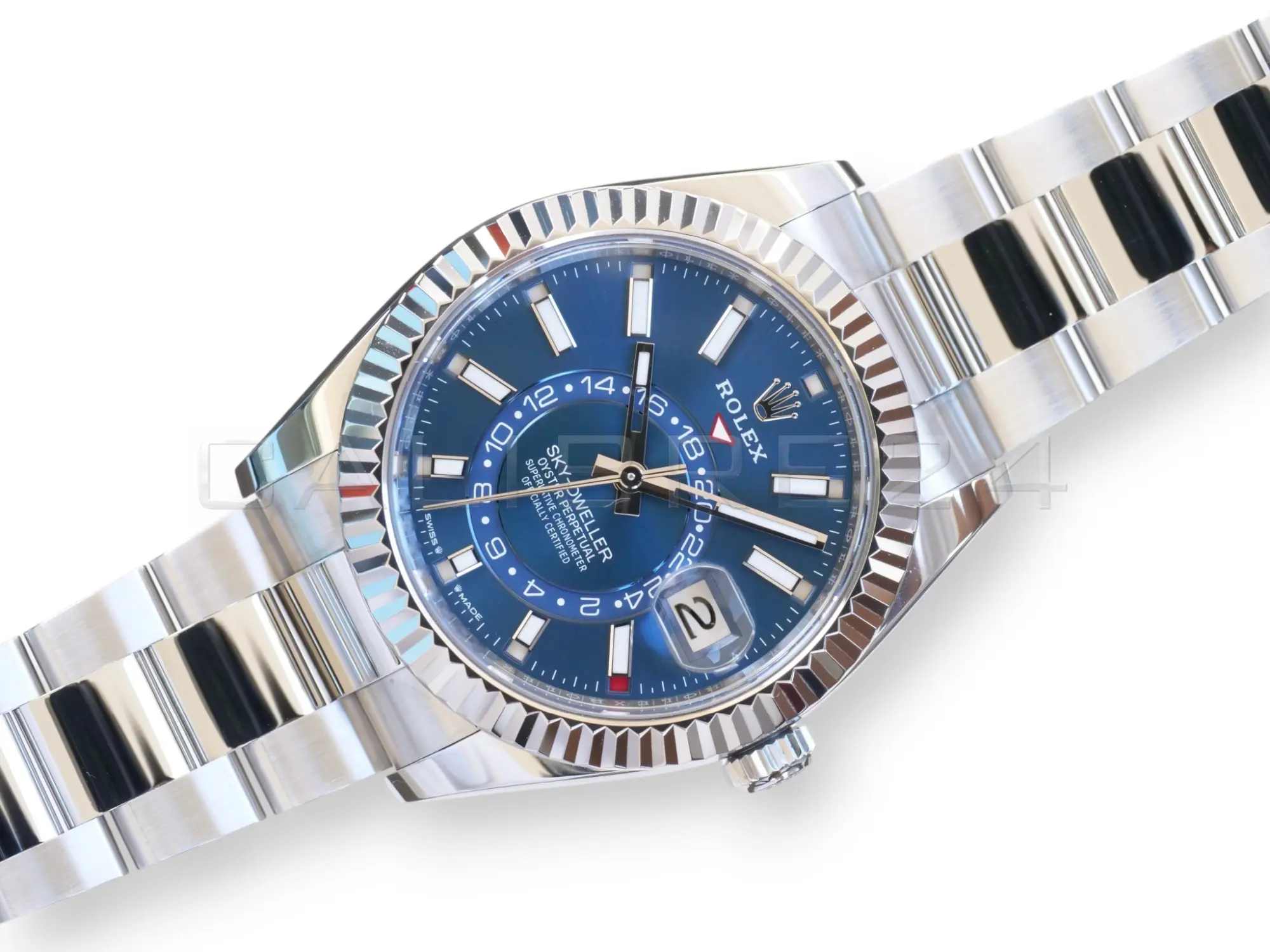 Rolex Sky-Dweller 336934 Blue Oyster Bracelet Mint Condition 2025 Full set with Box and Papers for sale at Calibre24 Perth Australia