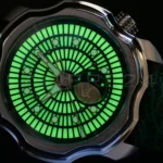 Sarpaneva K0 Korona Northern Lights Green Lume Dial Mint Condition Full set with Box and Papers 2016 for sale at Calibre24 Perth Australia