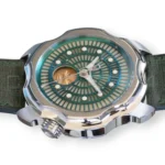 Sarpaneva K0 Korona Northern Lights Green Lume Dial Mint Condition Full set with Box and Papers 2016 for sale at Calibre24 Perth Australia