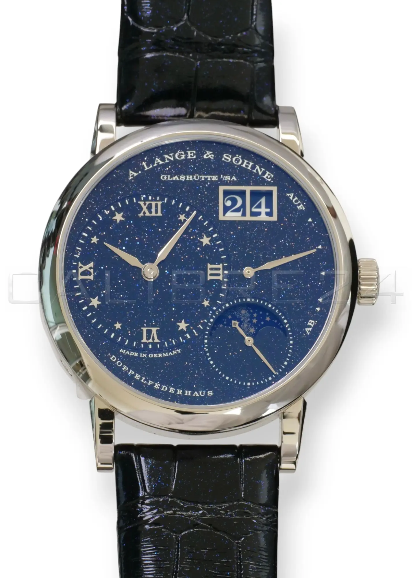 A Lange & Söhne Little Lange 1 Moon Phase White Gold Aventurine Dial 182.086 2023) Full Box & Papers at calibre24 Australia