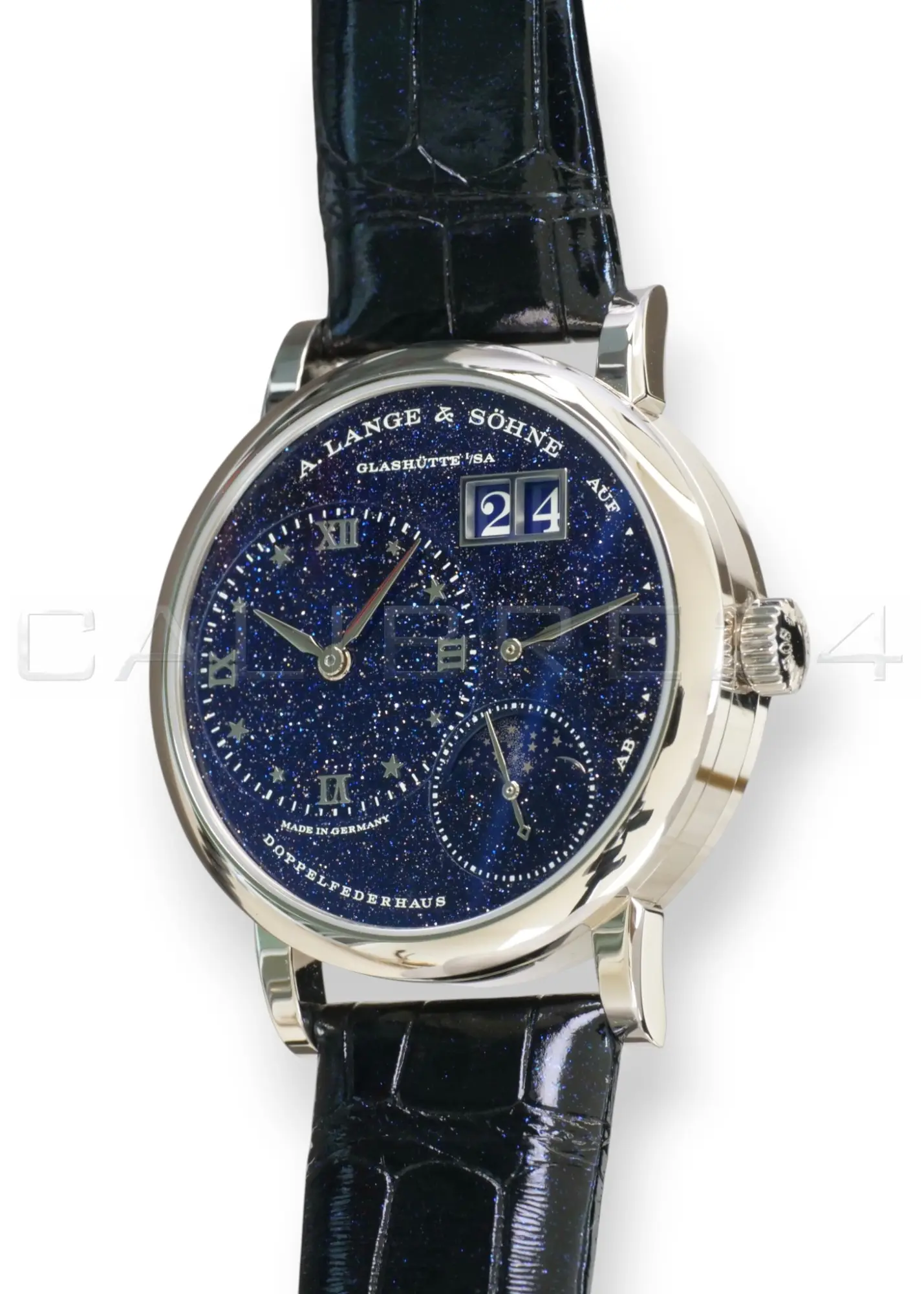 A Lange & Söhne Little Lange 1 Moon Phase White Gold Aventurine Dial 182.086 2023) Full Box & Papers at calibre24 Australia