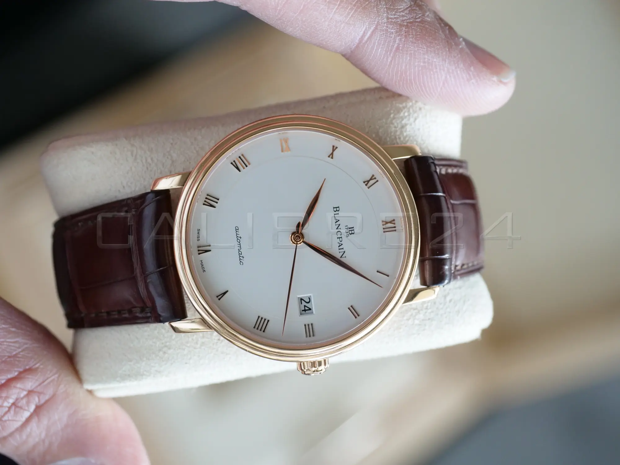 Blancpain Villeret Ultra Slim Automatic 38mm Pink Gold 6223‑3642‑55B 2025 Full Box & Papers at calibre24 Australia