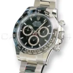 Rolex Cosmograph Daytona Godzilla 126500LN brand new 2026 — black lacquered dial with silver-tone subdials and applied white gold hour markers