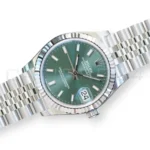Rolex DateJust 31 Mint Green Dial Jubilee bracelet Fluted Bezel 2026 Brand New Full set with Box and Papers for sale at Calibre24 Perth Australia