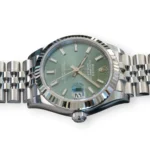 Rolex DateJust 31 Mint Green Dial Jubilee bracelet Fluted Bezel 2026 Brand New Full set with Box and Papers for sale at Calibre24 Perth Australia