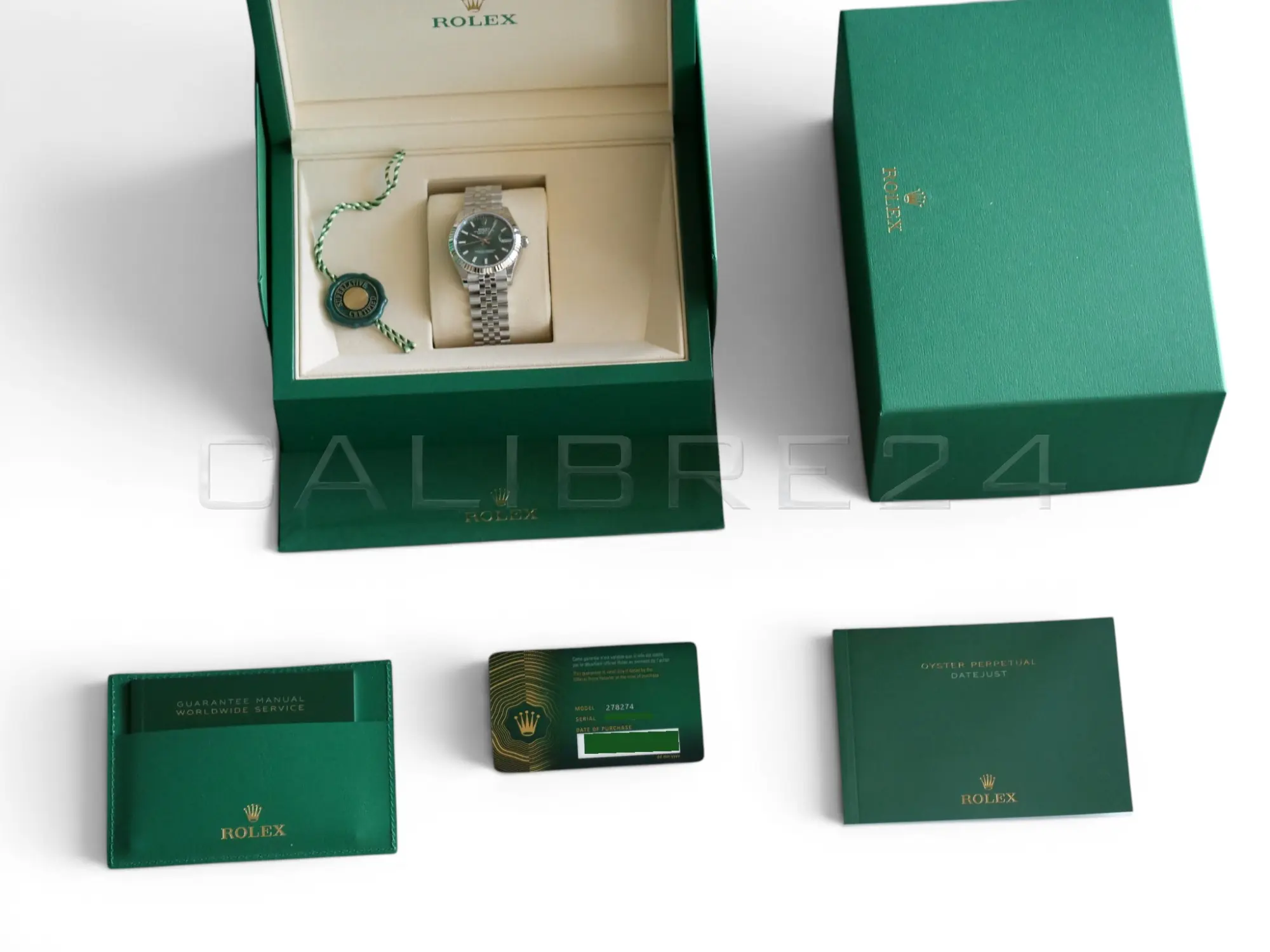 Rolex DateJust 31 Mint Green Dial Jubilee bracelet Fluted Bezel 2026 Brand New Full set with Box and Papers for sale at Calibre24 Perth Australia