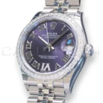 Rolex DateJust 31 Purple Paved 6 Diamond Dial 278384RBR 2026 Brand New Full set with Box and Papers for sale at Calibre24 Perth Australia