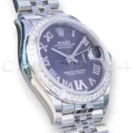 Rolex DateJust 31 Purple Paved 6 Diamond Dial 278384RBR 2026 Brand New Full set with Box and Papers for sale at Calibre24 Perth Australia