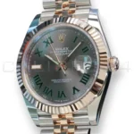 Rolex Datejust 41 126331 Wimbledon Dial two tone everose gold Brand New 2025 Full set with Box and Papers for sale at Calibre24 Perth Australia
