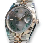 Rolex Datejust 41 126331 Wimbledon Dial two tone everose gold Brand New 2025 Full set with Box and Papers for sale at Calibre24 Perth Australia