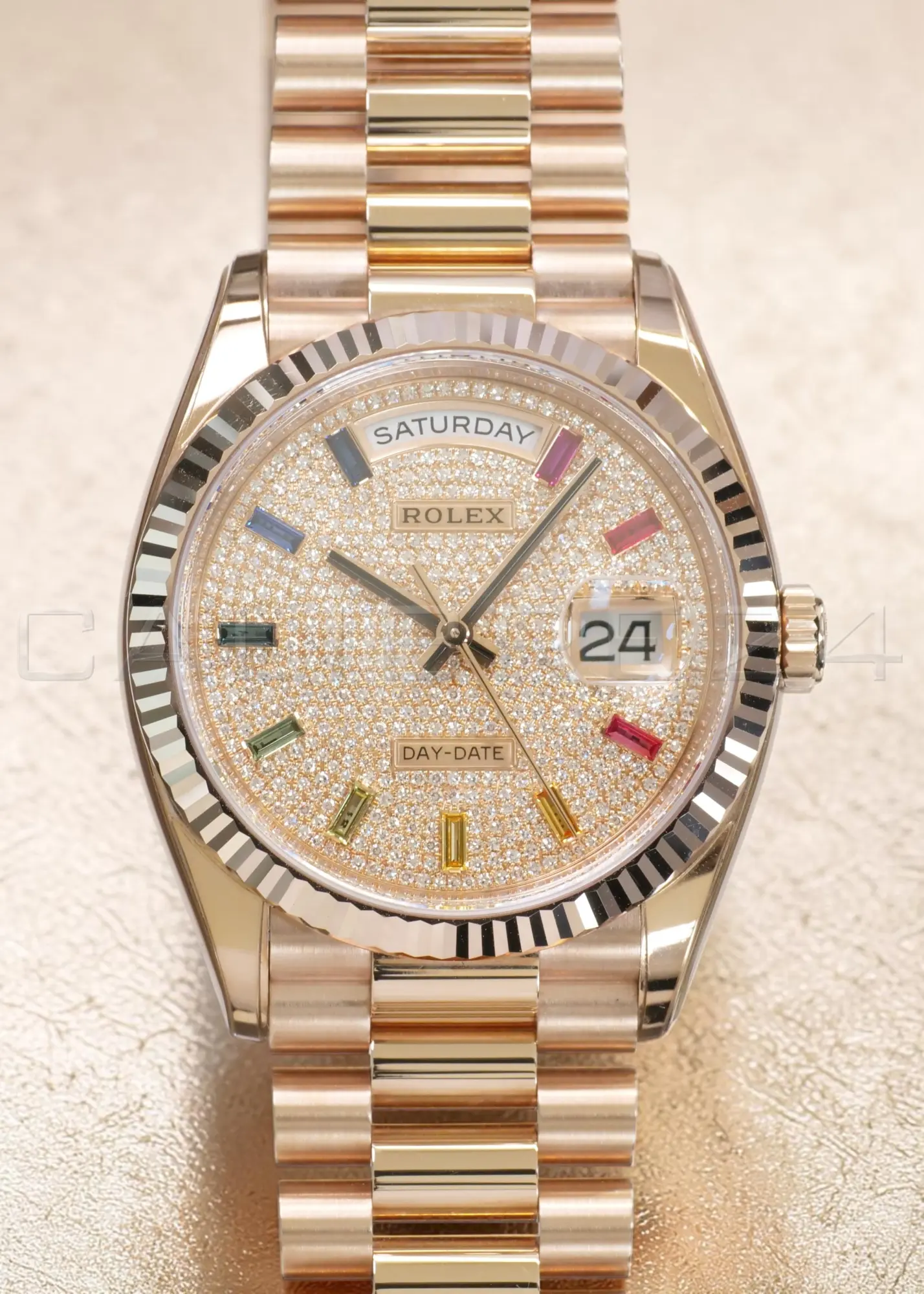 Rainbow Dial Day-Date 128235