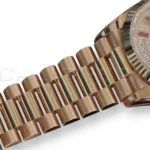 Rolex Day‑Date 36 Paved Diamond Rainbow Dial Everose Gold Mint condition Full Box & Papers at calibre24 Australia