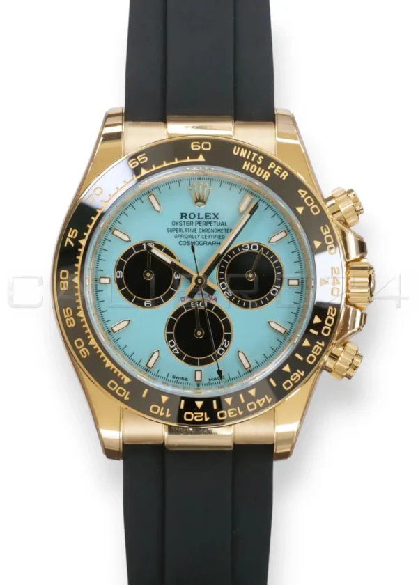 Rolex Tiffany Daytona Turquoise Dial Yellow Gold Ref 126518LN Brand new 2025 BNIB Full Box & Papers at calibre24 Australia