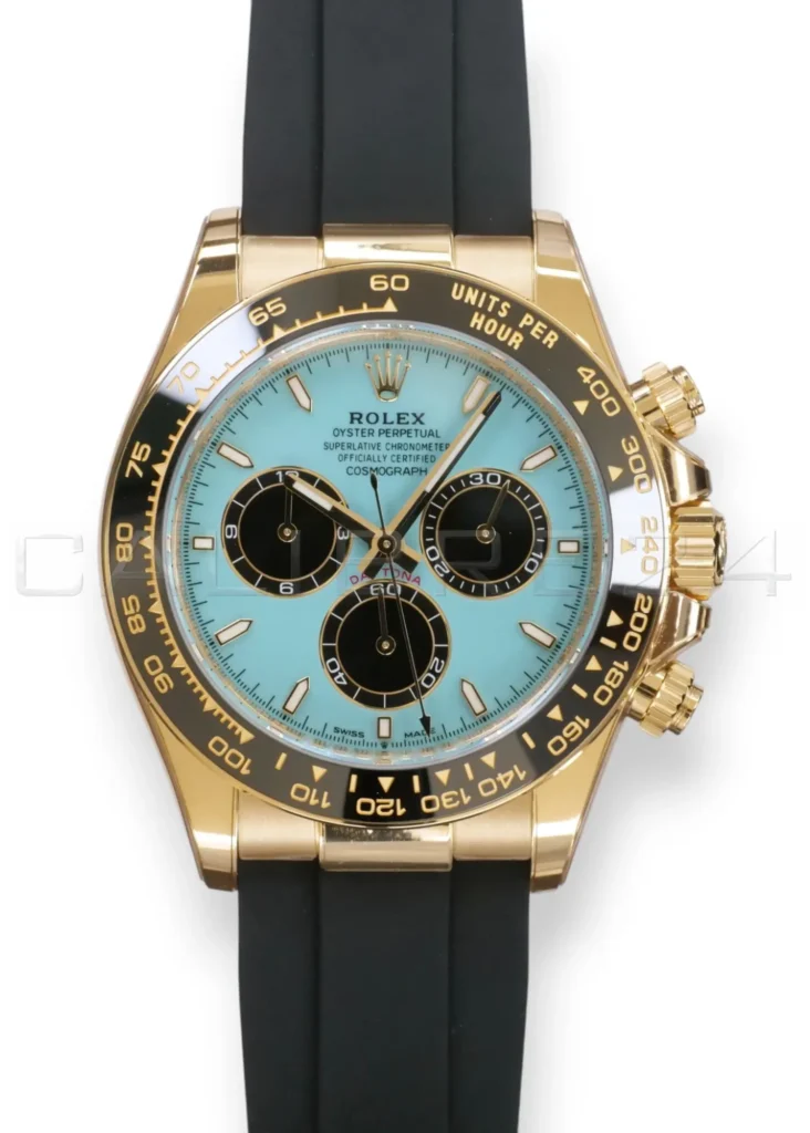 Rolex Tiffany Daytona Turquoise Dial Yellow Gold Ref 126518LN Brand new 2025 BNIB Full Box & Papers at calibre24 Australia