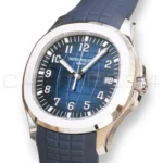 Patek Philippe Aquanaut 5168G‑001 White Gold Blue Dial New Old Stock Un worn 2023 Full Set for sale at Calibre24 Perth Australia