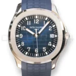Patek Philippe Aquanaut 5168G‑001 White Gold Blue Dial New Old Stock Un worn 2023 Full Set for sale at Calibre24 Perth Australia