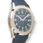 Patek Philippe Aquanaut 5168G‑001 White Gold Blue Dial New Old Stock Un worn 2023 Full Set for sale at Calibre24 Perth Australia