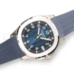 Patek Philippe Aquanaut 5168G‑001 White Gold Blue Dial New Old Stock Un worn 2023 Full Set for sale at Calibre24 Perth Australia