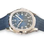 Patek Philippe Aquanaut 5168G‑001 White Gold Blue Dial New Old Stock Un worn 2023 Full Set for sale at Calibre24 Perth Australia
