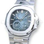 Patek Philippe Nautilus Moonphase 5712_1A Blue Dial 2019 Mint Condition Full Set for sale at Calibre24 Perth Australia