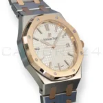 Audemars Piguet Royal Oak 34mm Two‑Tone Silver‑White Dial 2020 Mint Condition Full Set for sale at Calibre24 Perth Australia