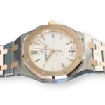 Audemars Piguet Royal Oak 34mm Two‑Tone Silver‑White Dial 2020 Mint Condition Full Set for sale at Calibre24 Perth Australia